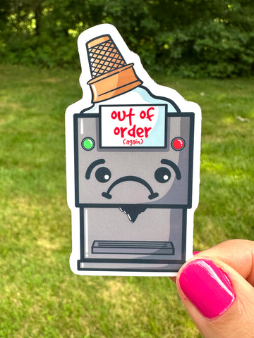 Broken Ice Cream Machine Sticker