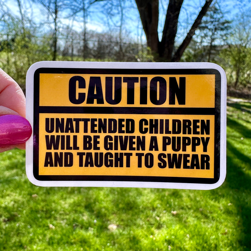 Funny Caution Sticker