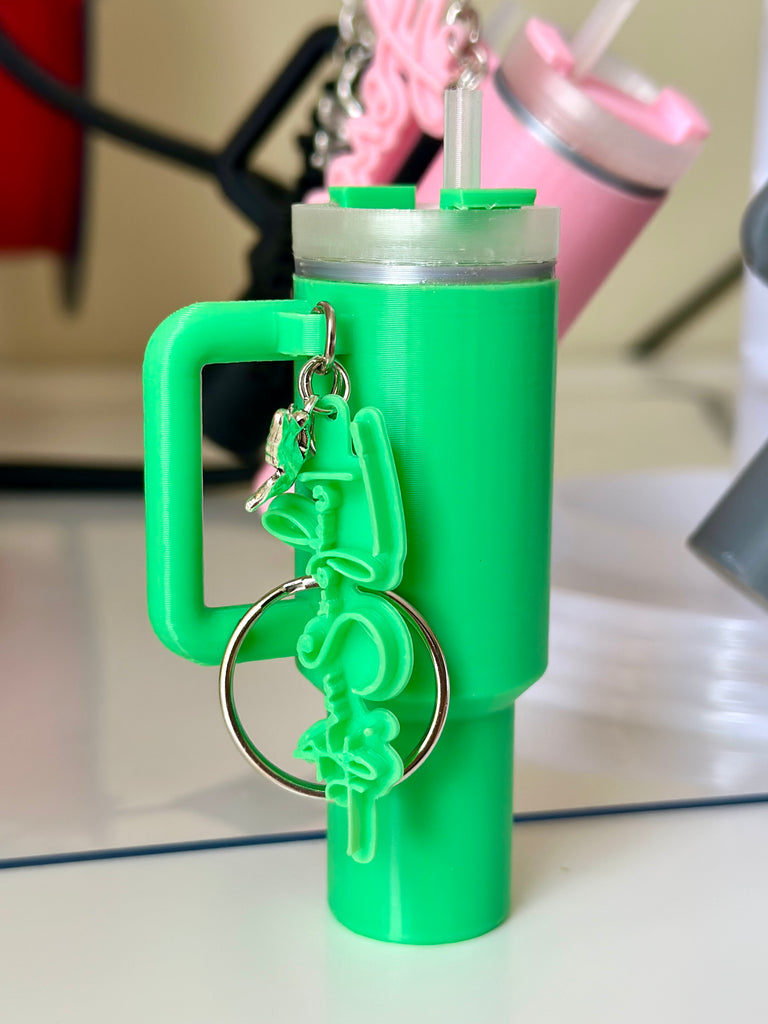 Music Album Water Bottle Keychain Lip Balm Holder