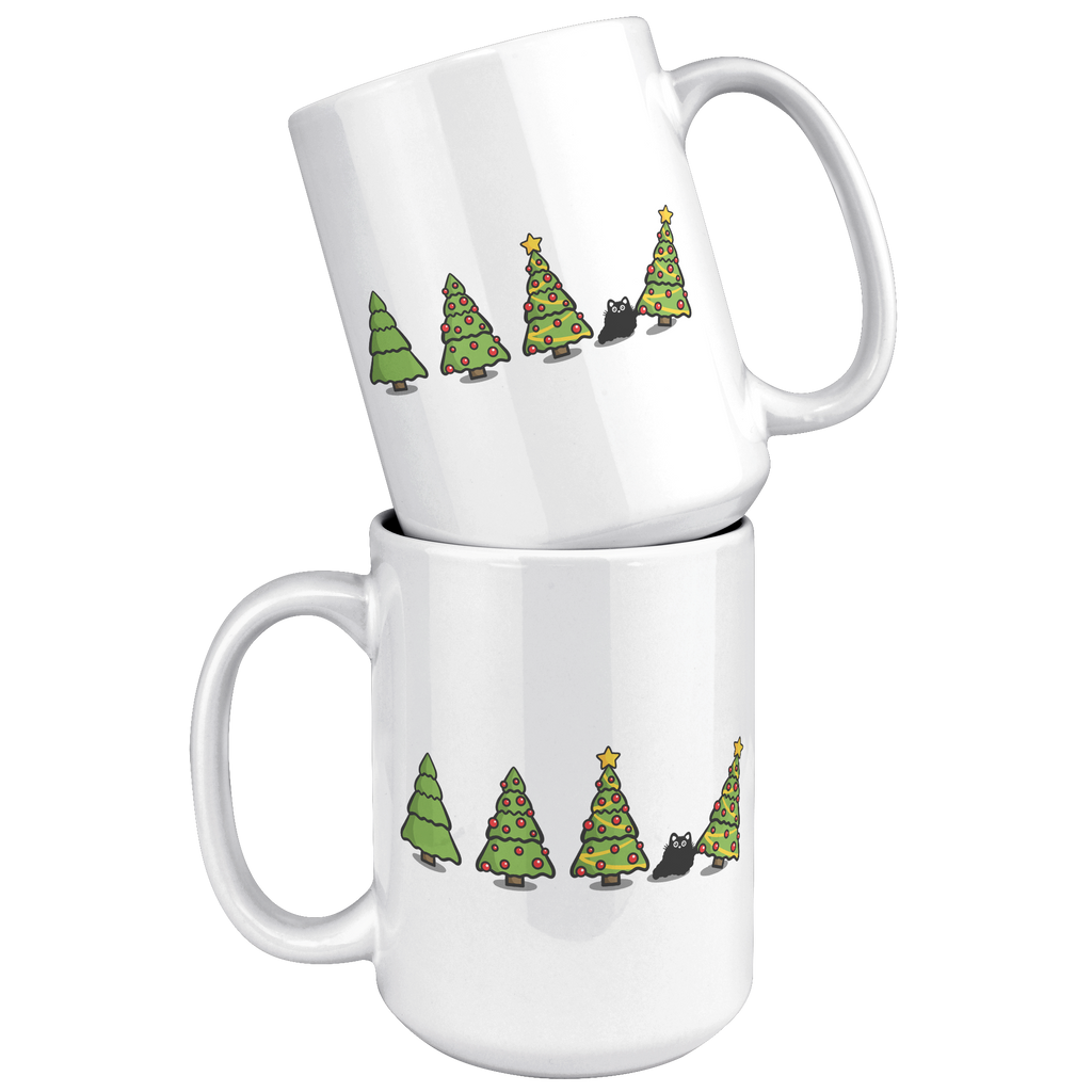 Christmas Tree Cat 15oz Mug