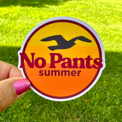 No Pants Summer Sticker