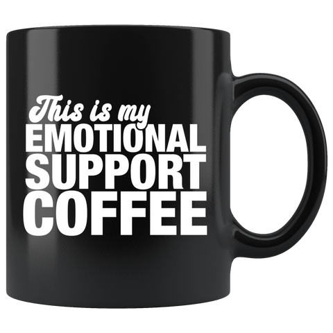 Emotional Support Coffee Mug Black