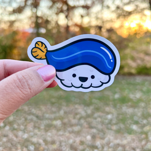 Cute Blue Sushi Fish Sticker