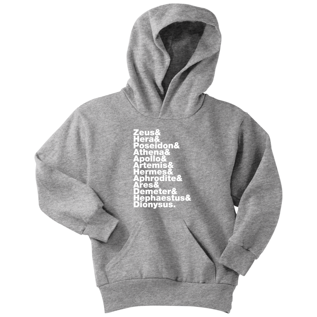 Greek Gods Helvetica Kids Hoodie