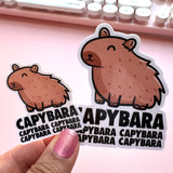 Cute Capybara Sticker Two Sizes Available