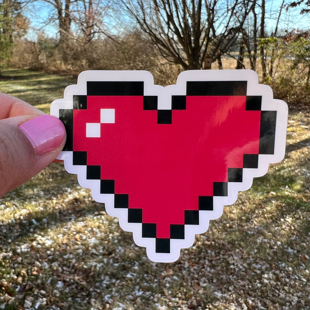 8 Bit Pixel Heart Stickers