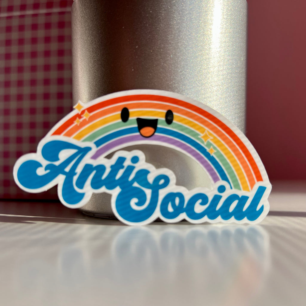 Antisocial Rainbow Sticker