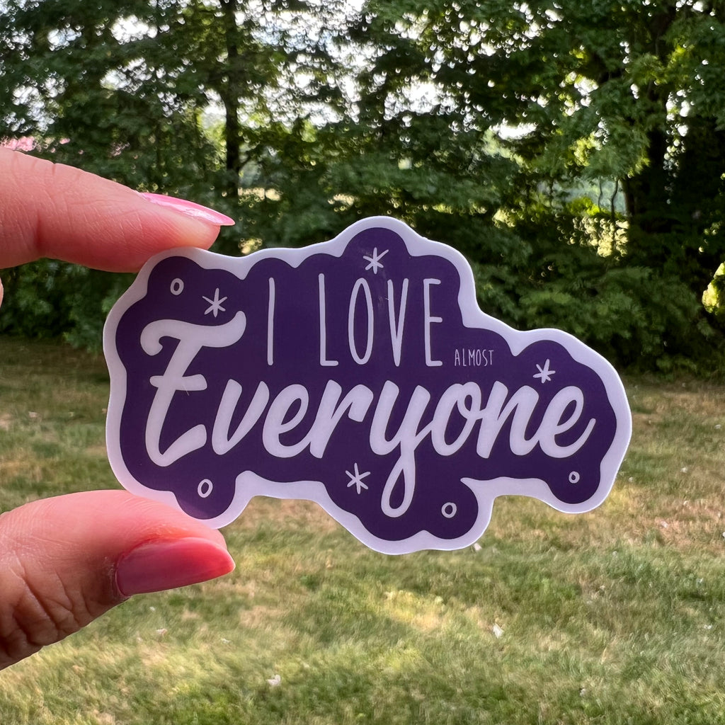 I Love Almost Everyone Sticker