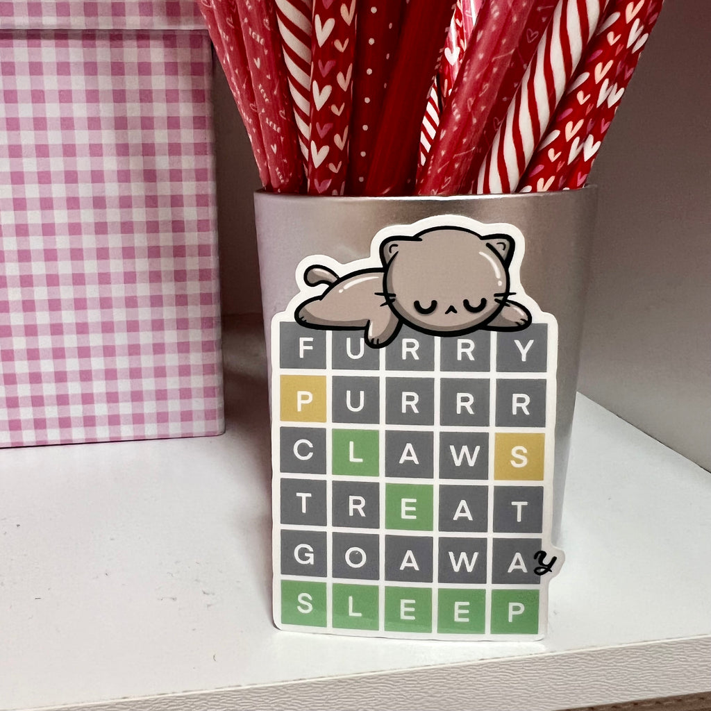 Cute Cat Wordle Sticker