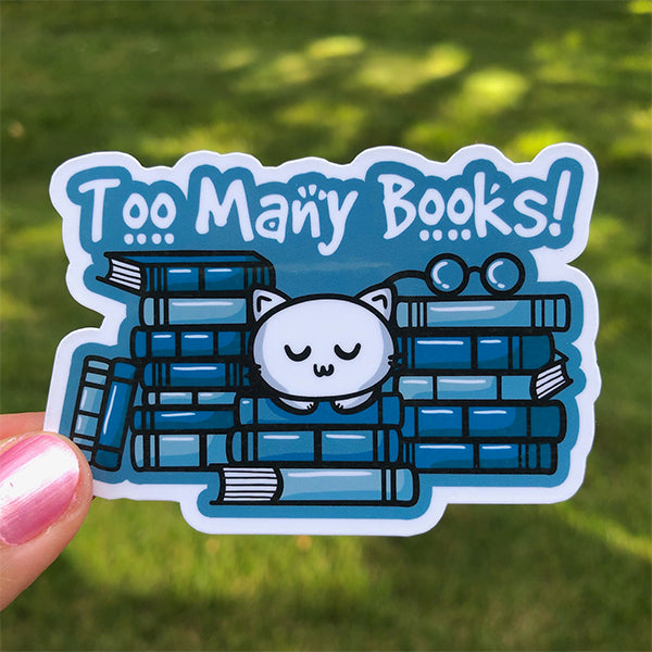 Cat Books Sticker