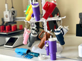 Personalized Name Water Bottle Keychain Lip Balm Holder with Charm
