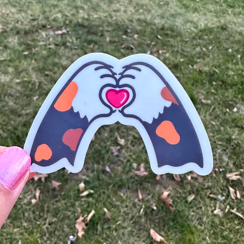 Heart Hands Cat Sticker