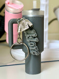 Music Album Water Bottle Keychain Lip Balm Holder