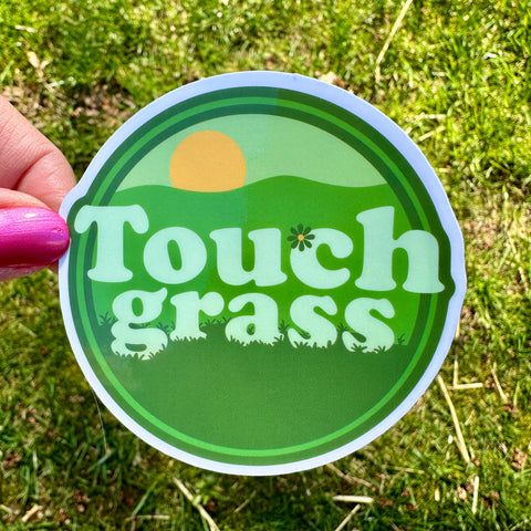 Touch Grass Sticker