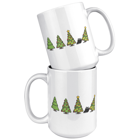 Christmas Tree Cat 15oz Mug