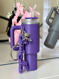 Music Album Water Bottle Keychain Lip Balm Holder