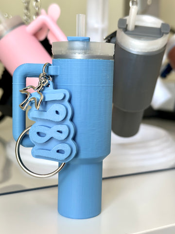 Music Album Water Bottle Keychain Lip Balm Holder