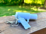 Glitter Music Album Water Bottle Keychain Lip Balm Holder