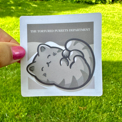 The Tortured Purrets Department Cat Sticker
