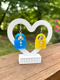 Lock Earrings with Charms
