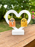 Lock Earrings with Charms