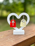 Lock Earrings with Charms