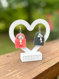 Lock Earrings with Charms