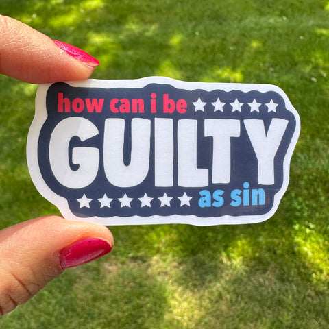 Guilty Window Sticker Stickers โ FishbiscuitDesigns