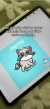 Cute Jimothy Raccoon Sticker