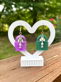 Lock Earrings with Charms