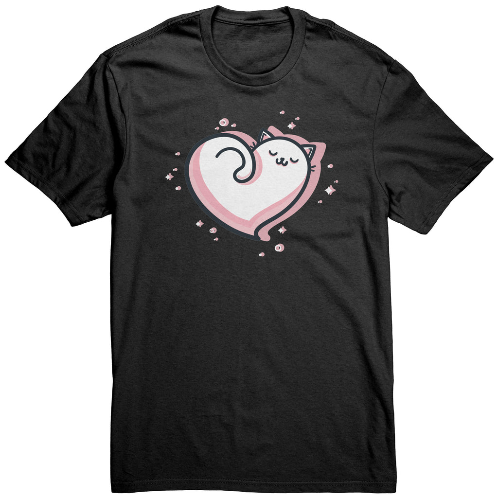 Valentine Cat Heart T Shirt