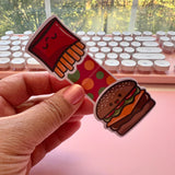 Burger and Fries Magnetic Bookmark