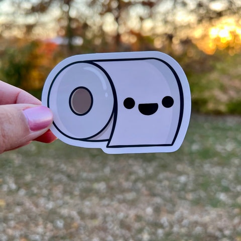 Cute Toilet Paper Sticker
