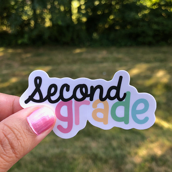 Second Grade Teacher Sticker – FishbiscuitDesigns