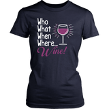Who What When Where Wine