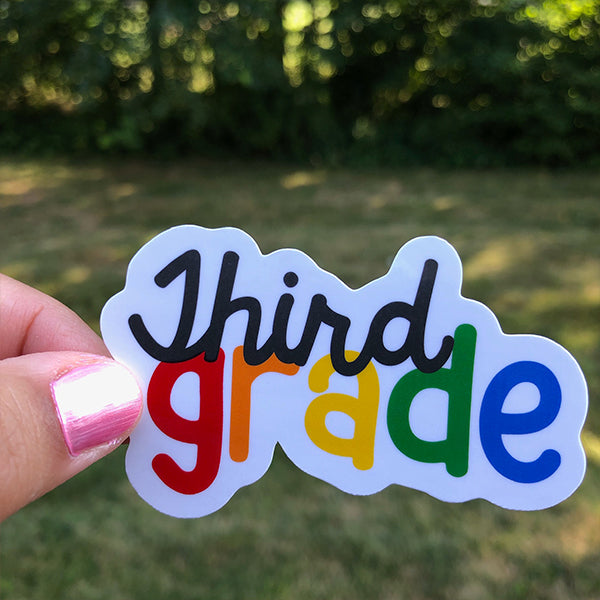 Third Grade Teacher Sticker – FishbiscuitDesigns