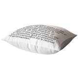 First Amendment Pillow Cover white
