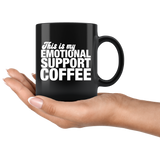 Emotional Support Coffee Mug Black