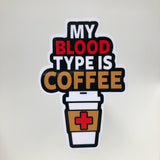 Blood Type Coffee Sticker