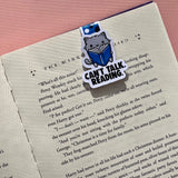 Can’t Talk Reading Cat Magnetic Bookmark