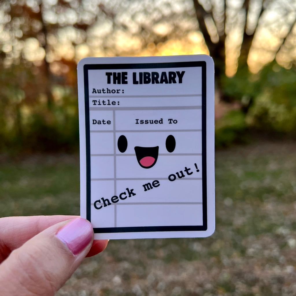 Cute Library Card Sticker