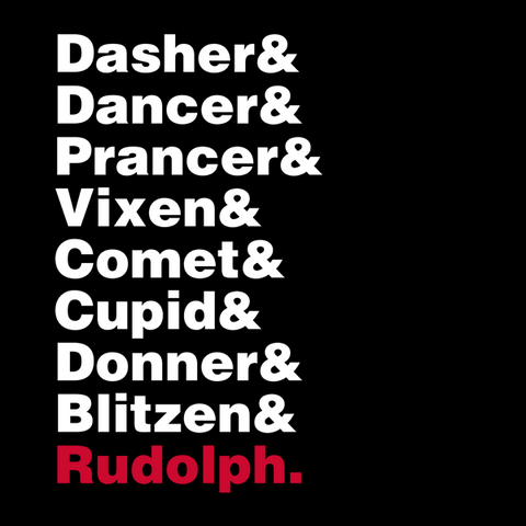 Reindeer Helvetica T-Shirt