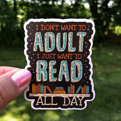 Read All Day Sticker