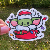Christmas Alien Baby Sticker