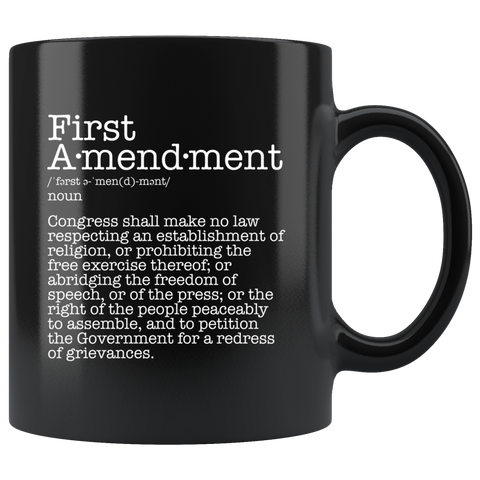 First Amendment Mug Black