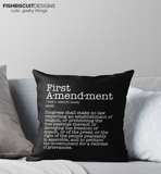 First Amendment Pillow Cover