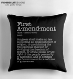 First Amendment Pillow Cover