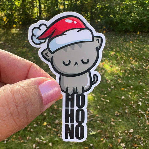 Ho Ho No Cute Cat Christmas Sticker