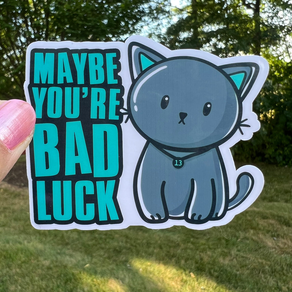 Bad Luck Cute Halloween Black Cat Sticker