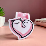 Cat Heart Valentine Magnetic Bookmark